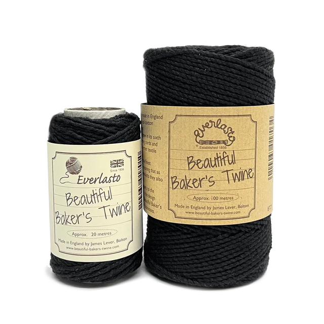 Cotton Twine - Black by eco-craft - made in the UK