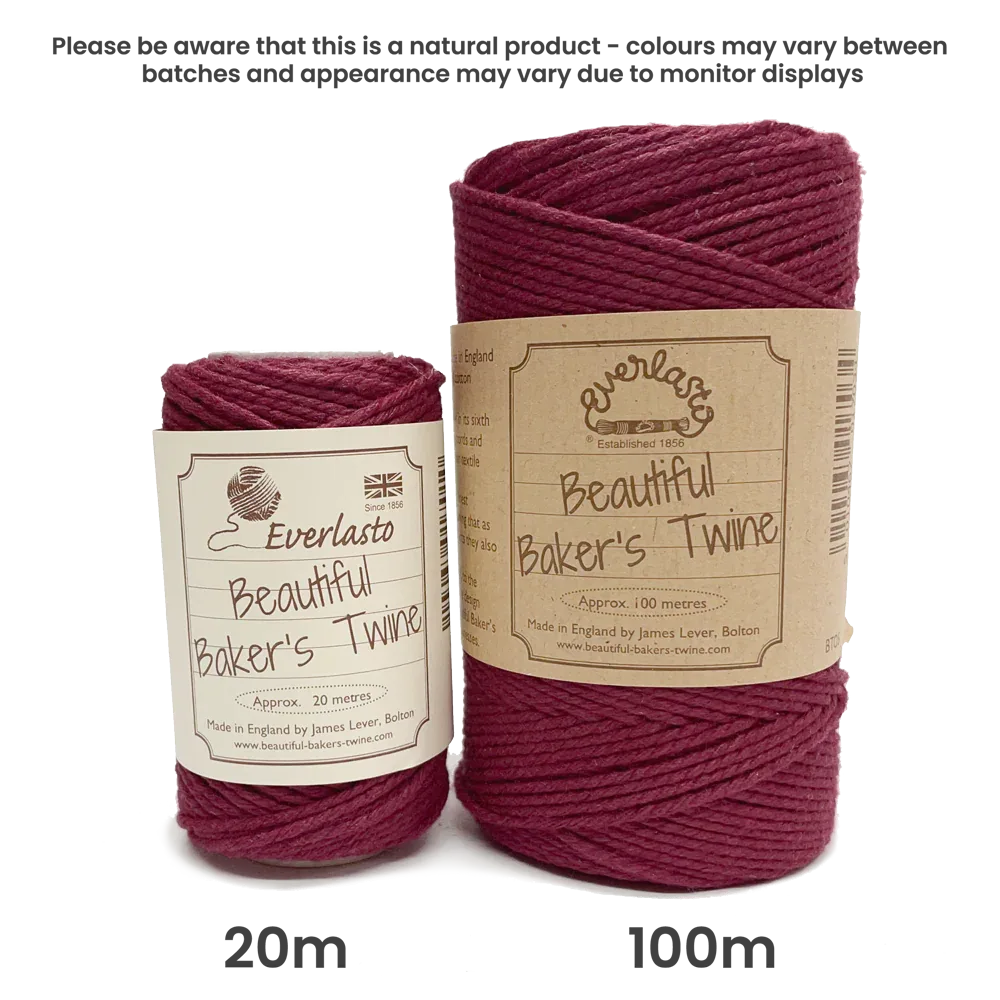 Cotton Twine - Burgundy by eco-craft - made in the UK