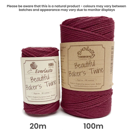 Cotton Twine - Burgundy by eco-craft - made in the UK