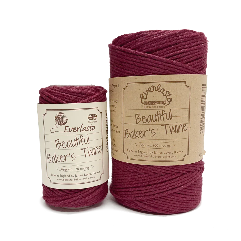 Cotton Twine - Burgundy by eco-craft - made in the UK