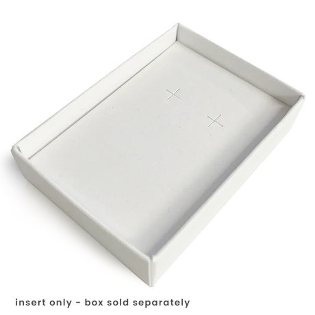 Earring Insert for 50 x 70mm box 10Pk - White by eco-craft - made in the UK