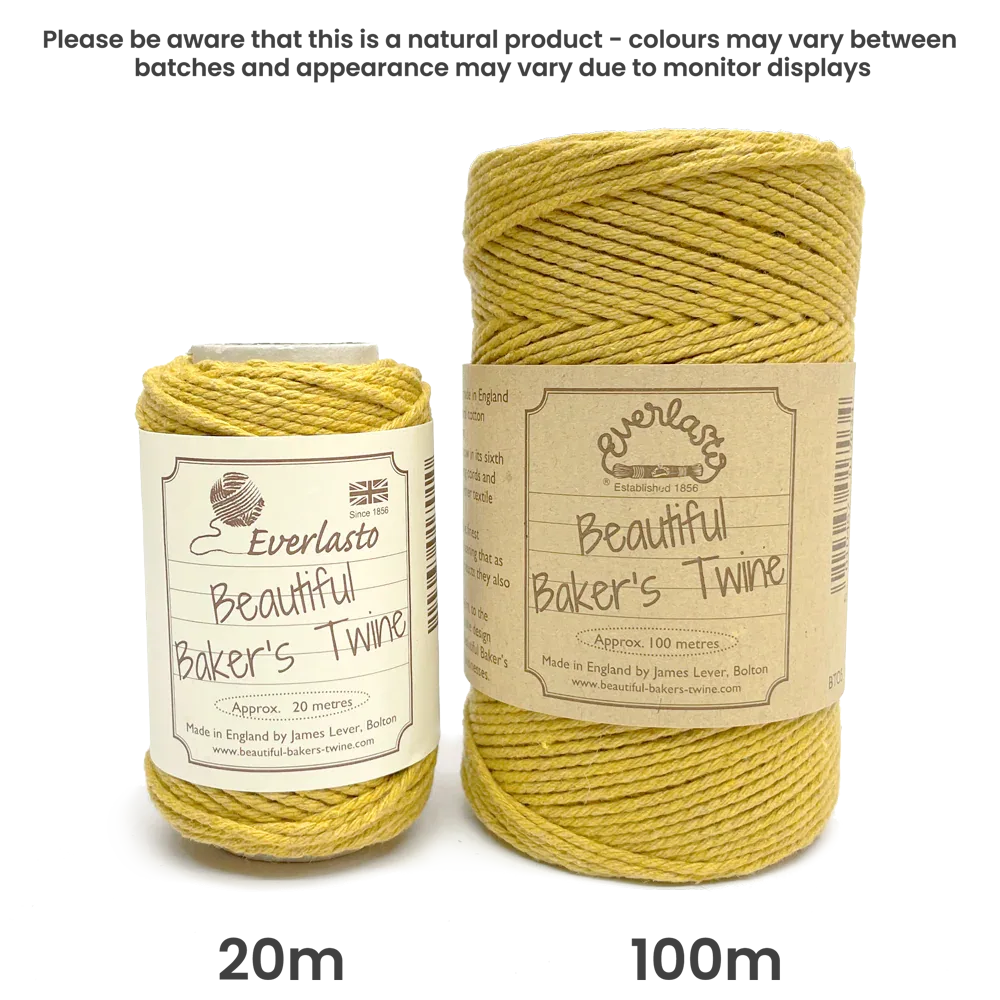 Cotton Twine - York Gold by eco-craft - made in the UK
