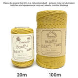 Cotton Twine - York Gold by eco-craft - made in the UK