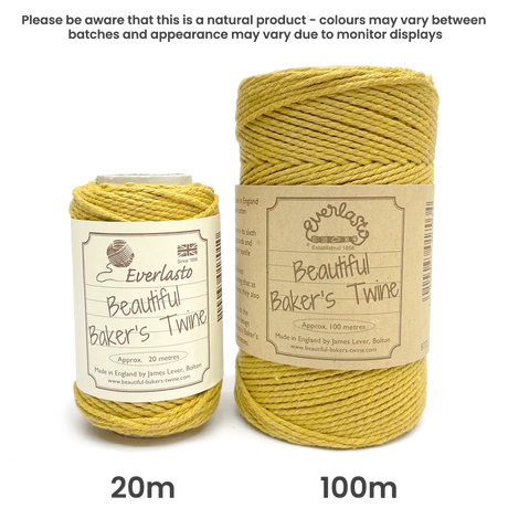 Cotton Twine - York Gold by eco-craft - made in the UK