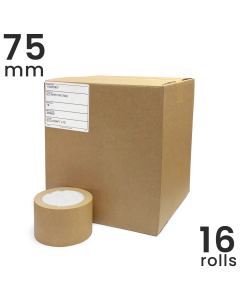 Wholesale Box of Extra Wide Self Adhesive Paper Parcel Tape (75mm)