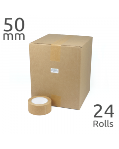 Wholesale Box Self Adhesive Paper Parcel Tape (50mm wide x 24 rolls)