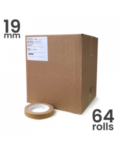 Wholesale Box of Self Adhesive Paper Parcel Tape (19mm wide x 64 rolls)