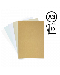 A3 Recycled Natural Card 10Pk