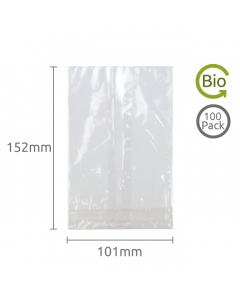 101 x 152mm Cellulose Display Bag x 100