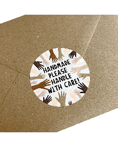 Handmade, Please Handle With Care' Printed Labels (15 per A4 sheet)