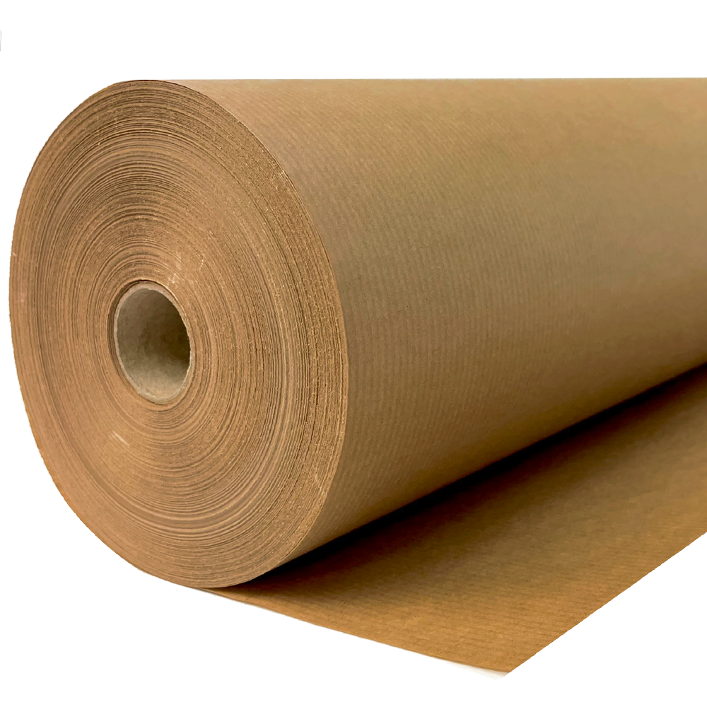500mm x 200m Strong Brown Kraft Wrapping Paper Recycled Roll 